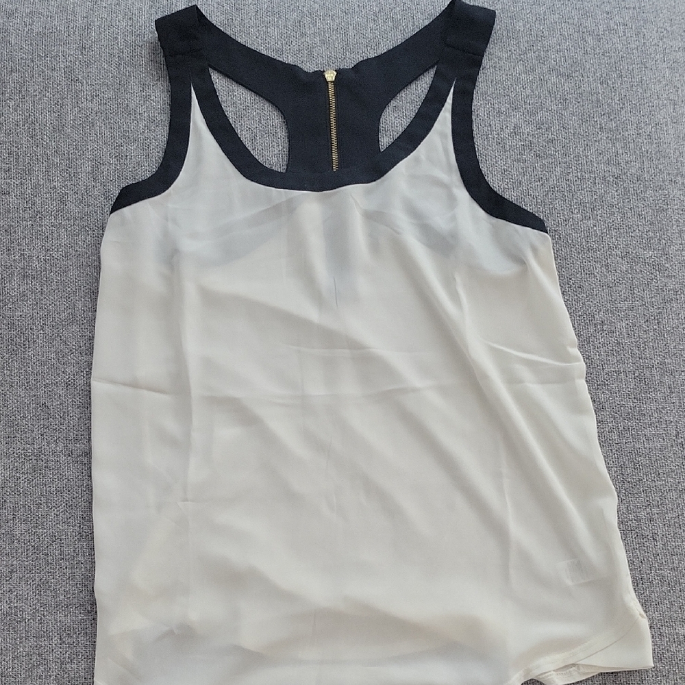 Elegant Black and Cream Women's Top